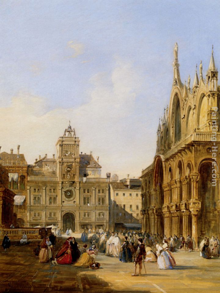 A View Of St Mark's Square painting - Edward Pritchett A View Of St Mark's Square art painting